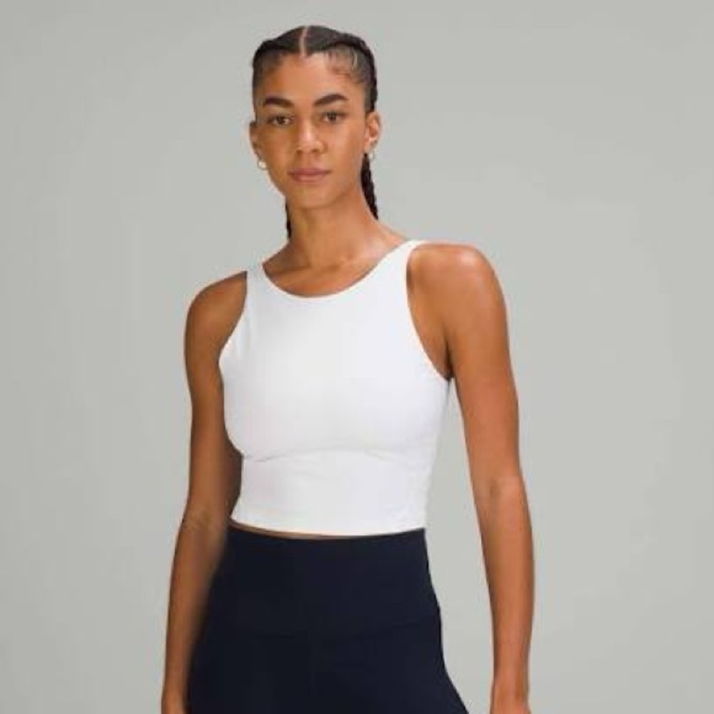 Lululemon High Neck Align Tank in White, Size 8! 🤍